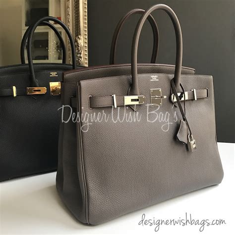 hermes birkin 35 grey etain|birkin 35 bag size.